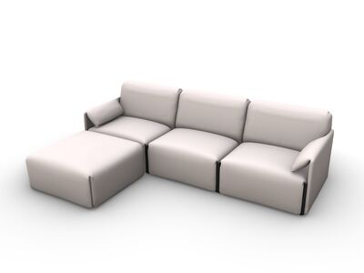 Costume 3 Seats Sofa 3D Model