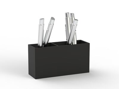 Holder Plastic Black Pens 01 3D Model
