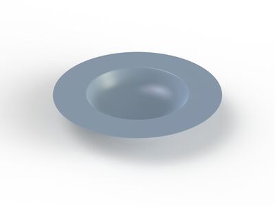 Ceramic Blue Plate 01 3D Model