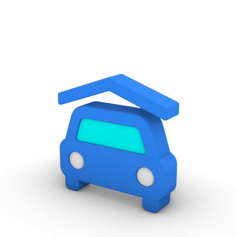 3D Cartoon Series Logistic Provider Icon 3D Model