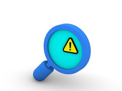 3D Cartoon Series Exception Management Icon 3D Model