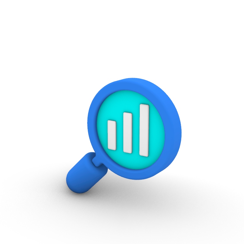 3D Cartoon Series Predictive Analytics Decision Support Icon 3D Model
