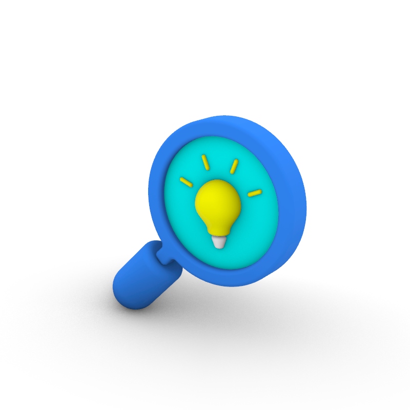 3D Cartoon Series Idea Icon 3D Model