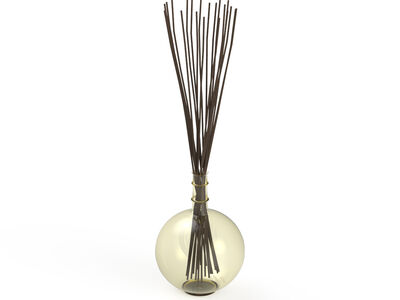 Transparent Glass Round Pot 01 3D Model