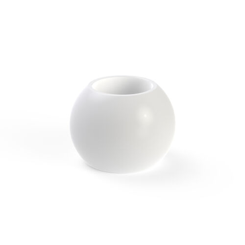Ceramic White Round Pot 05 3D Model