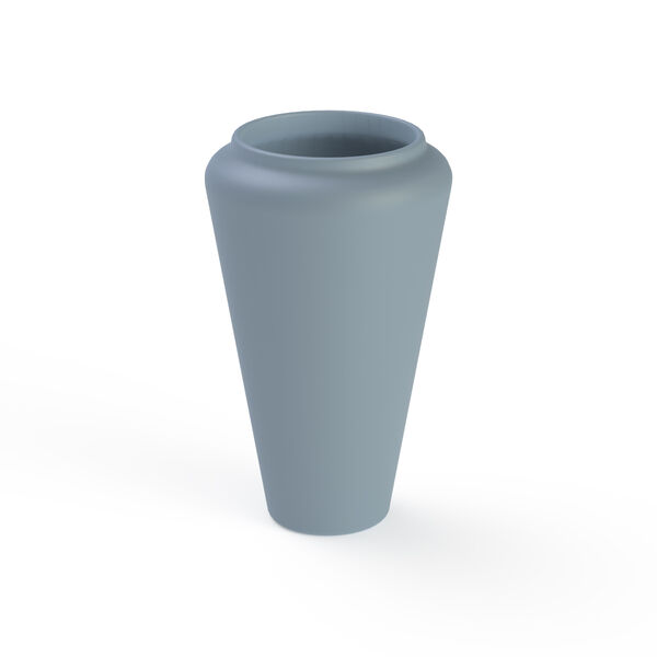 Pot Ceramic Blue Round_03