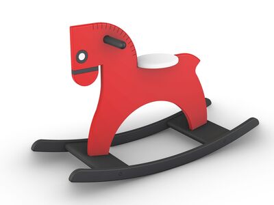 Horse Rocking 01 3D Model