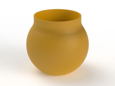 Ceramic Orange Pot 09 3D Model