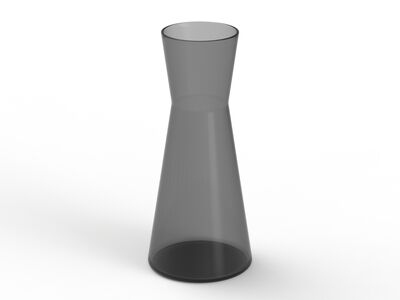 Glass Grey Round Pot 10 3D Model
