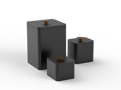 Pots Squared Black Set_01