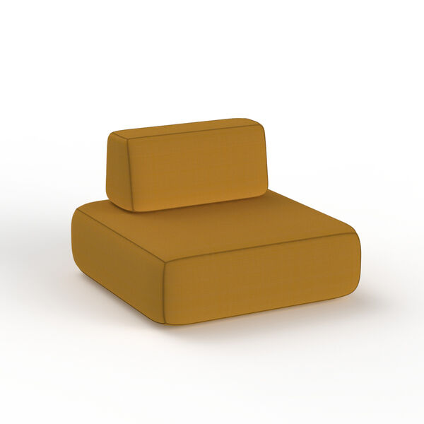 Pouf Armchair Fabric Orange_03