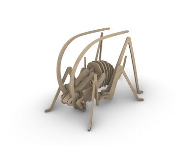Plywood Toy Grasshopper 3D Model