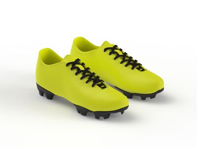 Football Yellow Shoes 02 3D Model