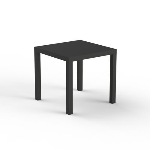 Low Squared Wood Black Table 01 3D Model