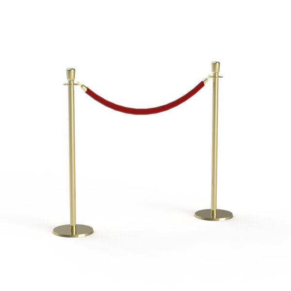 Rope Red Barriers Brass Stand_01