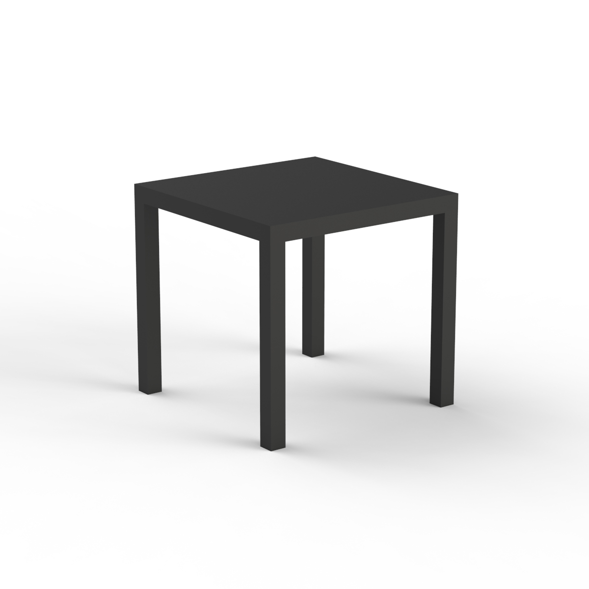 Low Squared Wood Black Table 01 3D Model