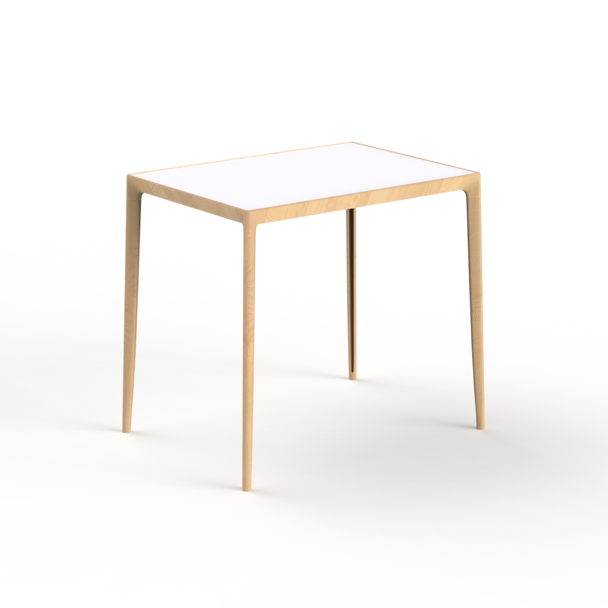 Rectangular Scandinavian Light Wood Table 02 3D Model