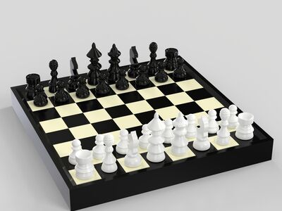 Chess Set 3D Model