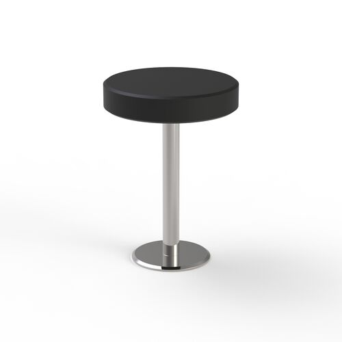Round Black Top Metal Stand Table 01 3D Model