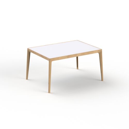 Low Rectangular Scandinavian Light Wood Table 02 3D Model