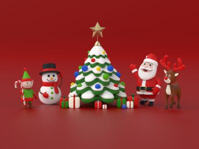 Set Big Xmas 3D Model