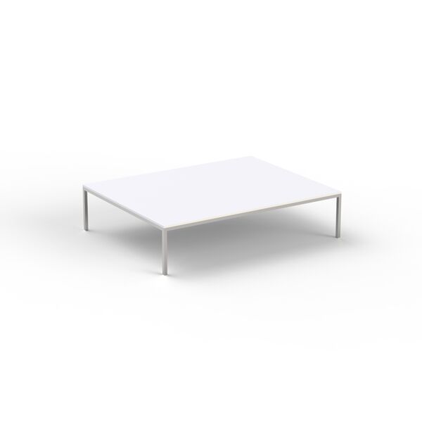 Table Low Rectangular White Top Metal Stand_07