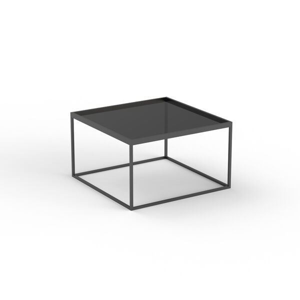 Table Low Squared Black Metal Frame Glass Top_02
