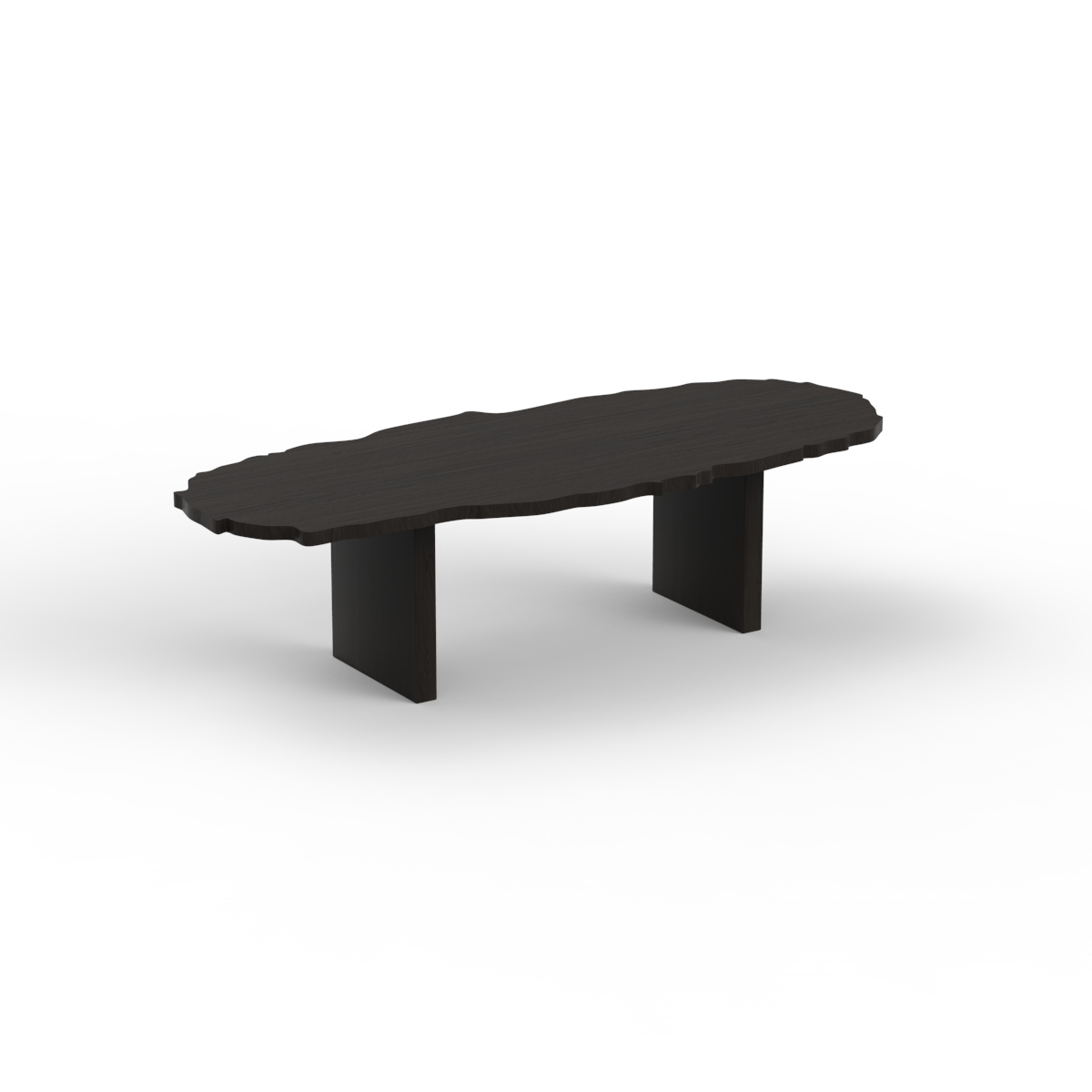 Wood Low Black Table 02 3D Model