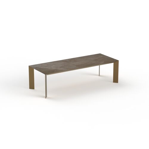 Rectangular Marble Top Metal Stand Table 07 3D Model