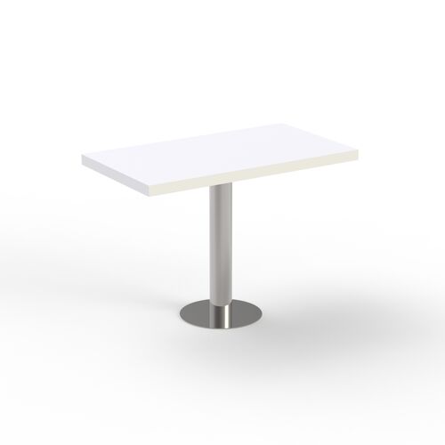 Rectangular White Top Metal Stand Table 01 3D Model