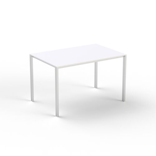 Rectangular White Top Metal Stand Table 03 3D Model