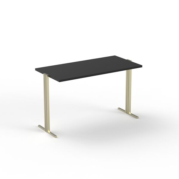 Rectangular Black Top Metal Stand Table 04 3D Model