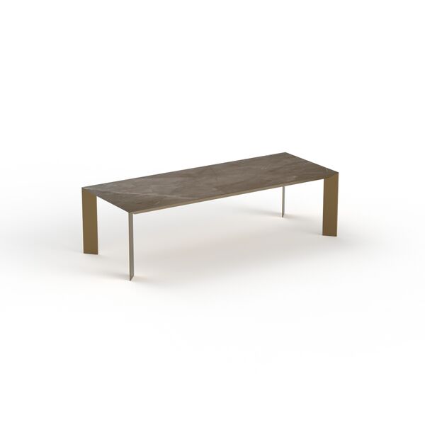 Table Rectangular Marble Top Metal Stand_07