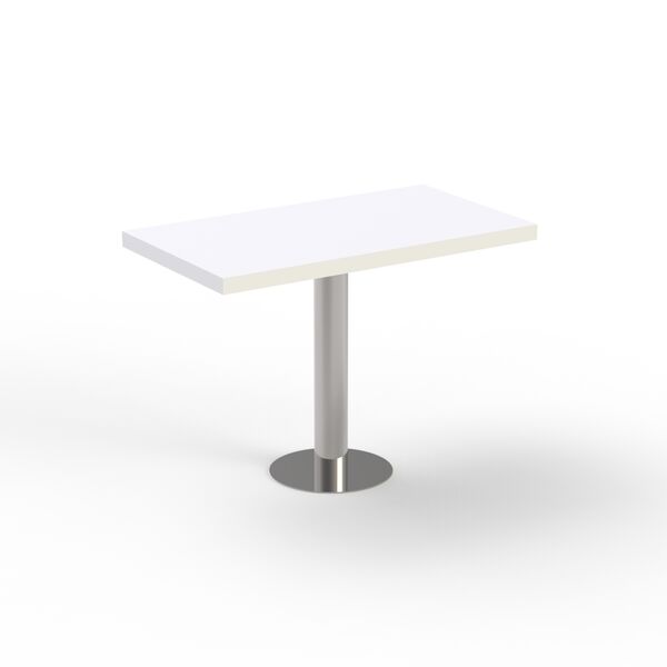Rectangular White Top Metal Stand Table 01 3D Model