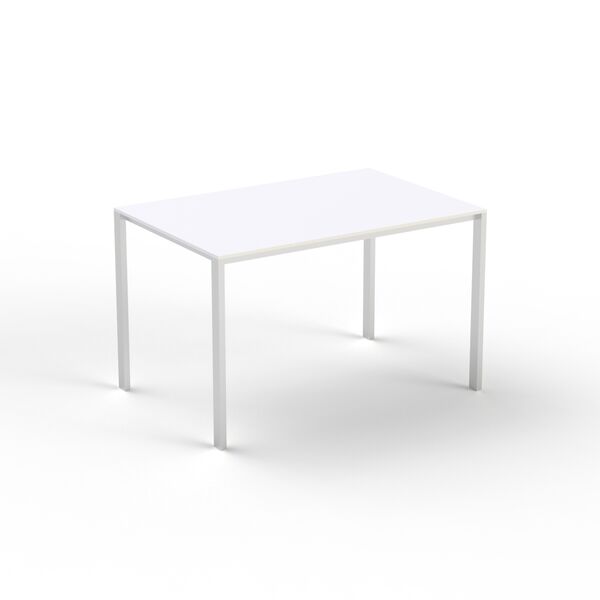 Rectangular White Top Metal Stand Table 03 3D Model