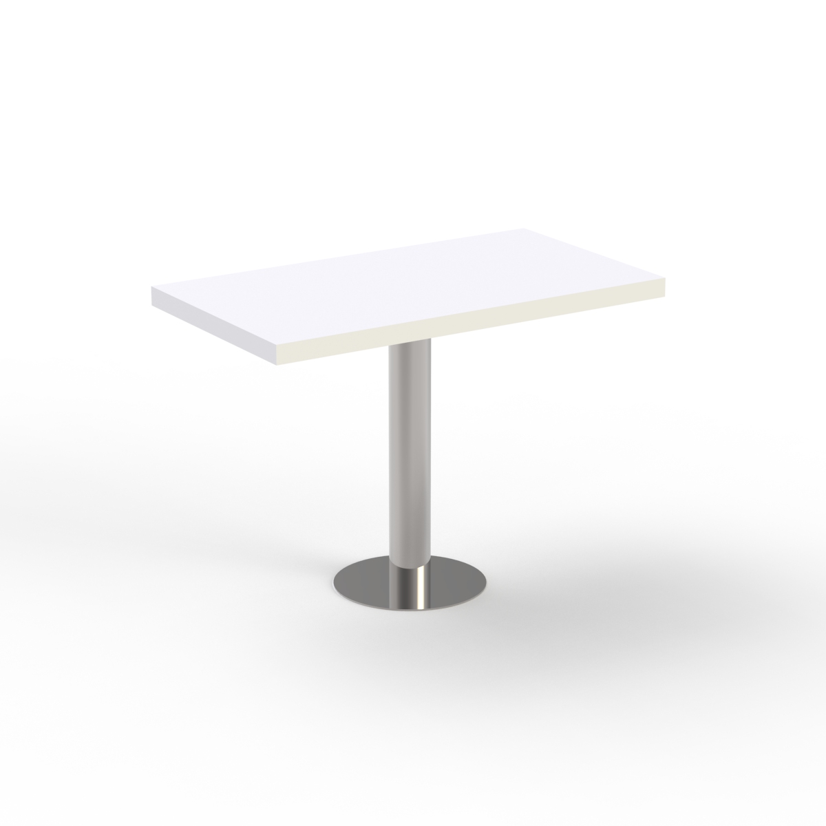 Rectangular White Top Metal Stand Table 01 3D Model