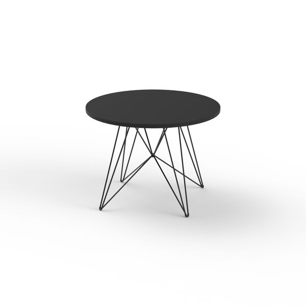 Table Round Black Top Metal Frame Stand_02