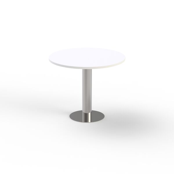 Table Round White Top Metal Stand_01