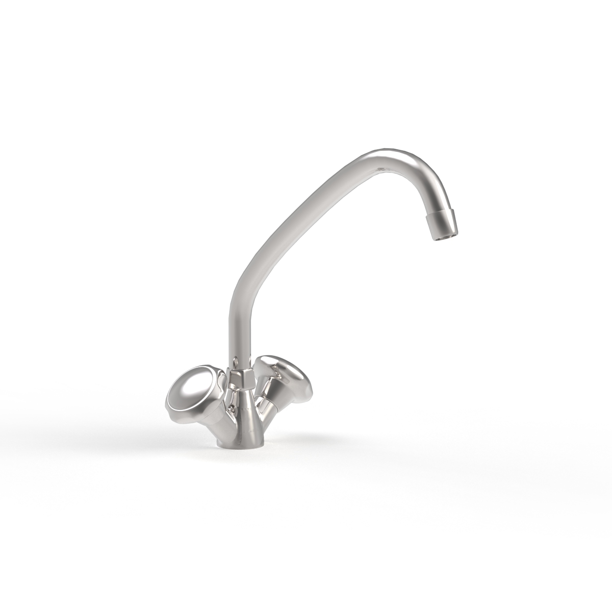Kitchen Metal Tap 02 3D Model