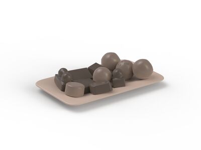 Sweets Tray 01 3D Model