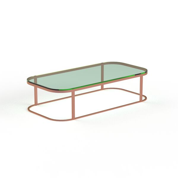 Table Low Rectangular Glass Top Metal Stand_09