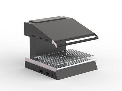 Metal Black Grill 01 3D Model