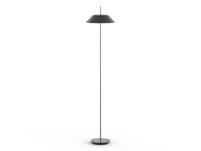 Floor Round Metal Black Lamp 04 3D Model