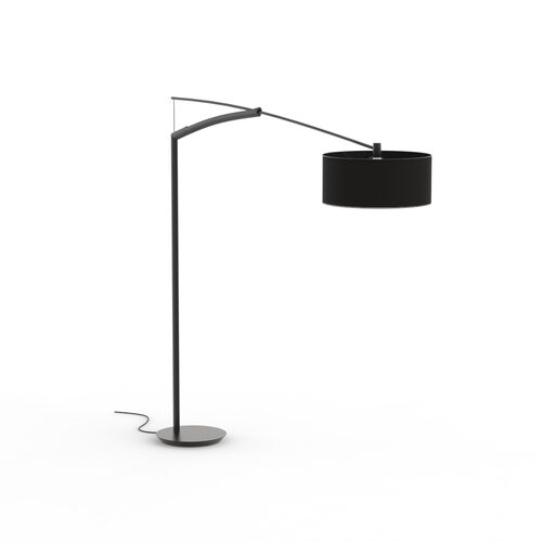 Floor Black Metal Lamp 03 3D Model