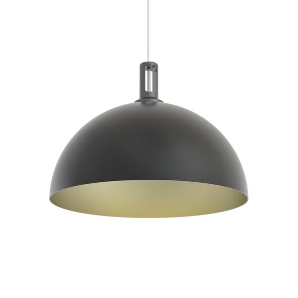 Lamp Pendant Round Black Metal_01