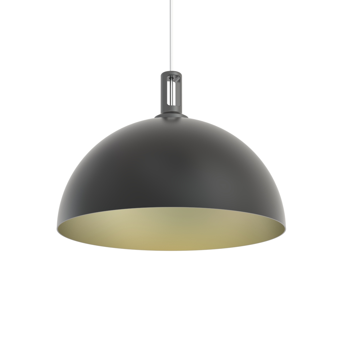 Pendant Round Black Metal Lamp 01 3D Model