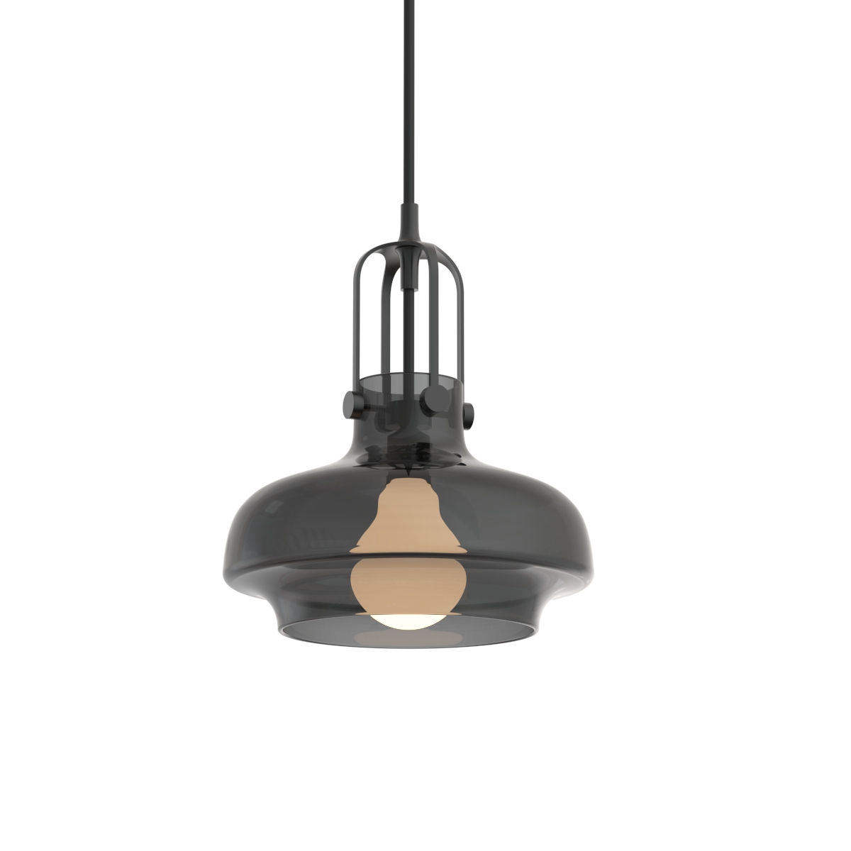 Pendant Round Black Lamp 07 3D Model