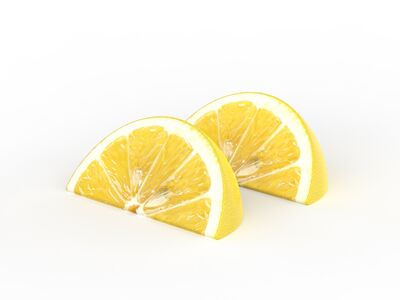 Slices Lemon 01 3D Model