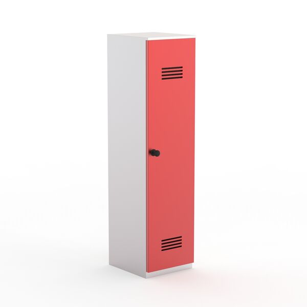 Locker Single Red Metal_04